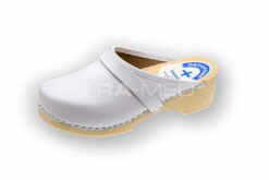 Drewniaki damskie / męskie - skórzane (03-BI)