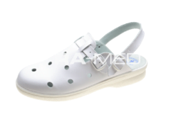 Klapki damskie, medyczne i zawodowe - skórzane (06ABH-BI)