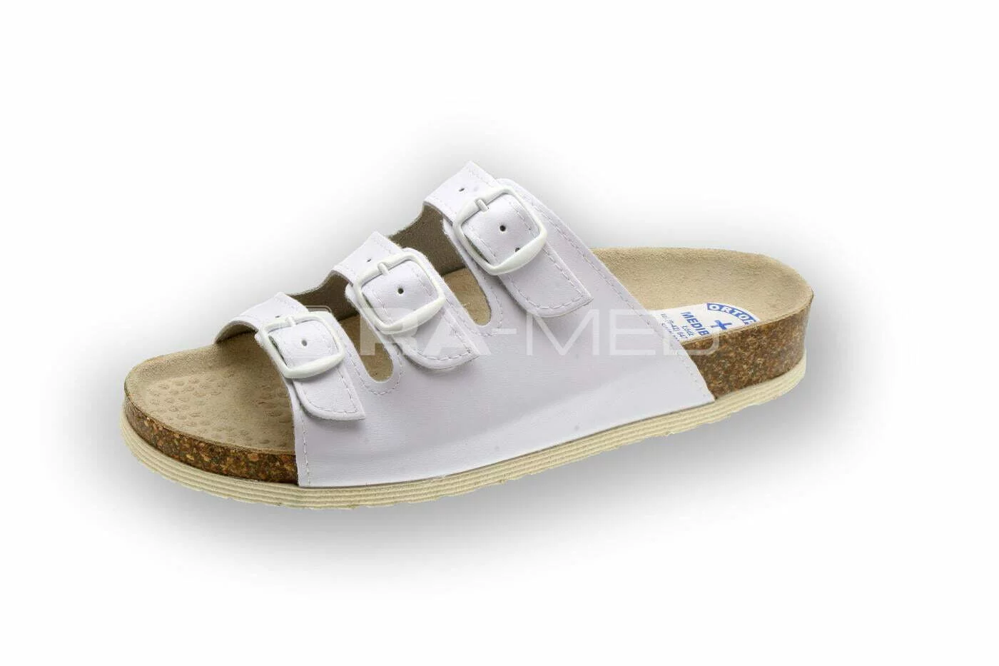 Klapki uniwersalne, medyczne i zawodowe - skórzane (06_3-BI)