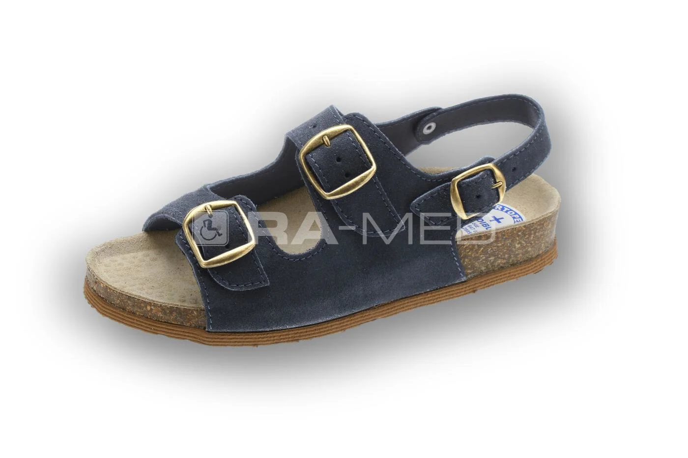 Sandały uniwersalne, medyczne i zawodowe - welurowe (06A-GR)