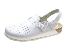 Klapki uniwersalne, medyczne i zawodowe - skórzane (08AB-BI)