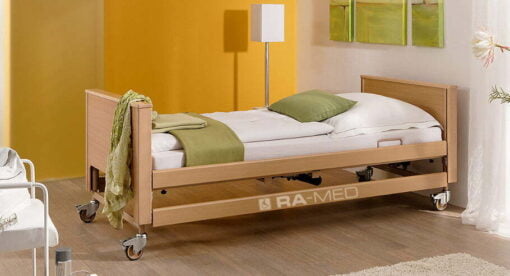 Łóżko rehabilitacyjne, elektryczne, drewniane - WYPOŻYCZALNIA / 1 m-c [Arminia III]