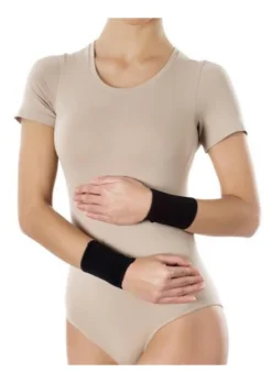 Opaska elastyczna na nadgarstek – bezszwowa czarna PT309