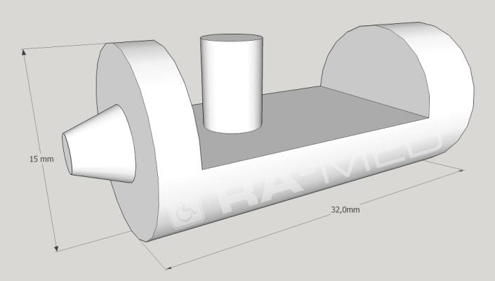 Zatrzask do barierek BARI-3215Zn (STALOWY - OCYNKOWANY)