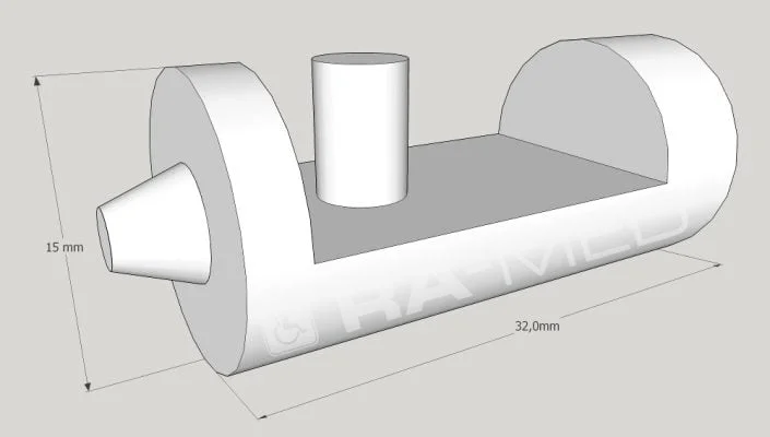 Zatrzask do barierek BARI-3215Zn (STALOWY - OCYNKOWANY)