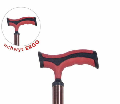 Laska inwalidzka aluminiowa z miękkim uchwytem ERGO (AR-014E) - obrazek 4