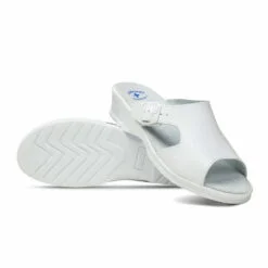 Klapki damskie, medyczne i zawodowe - skórzane (05T-BI)