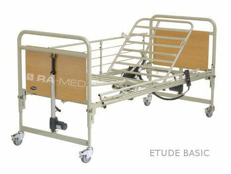 Łóżko rehabilitacyjne, elektryczne, metalowe [Etude Basic – Invacare] – UŻYWANE